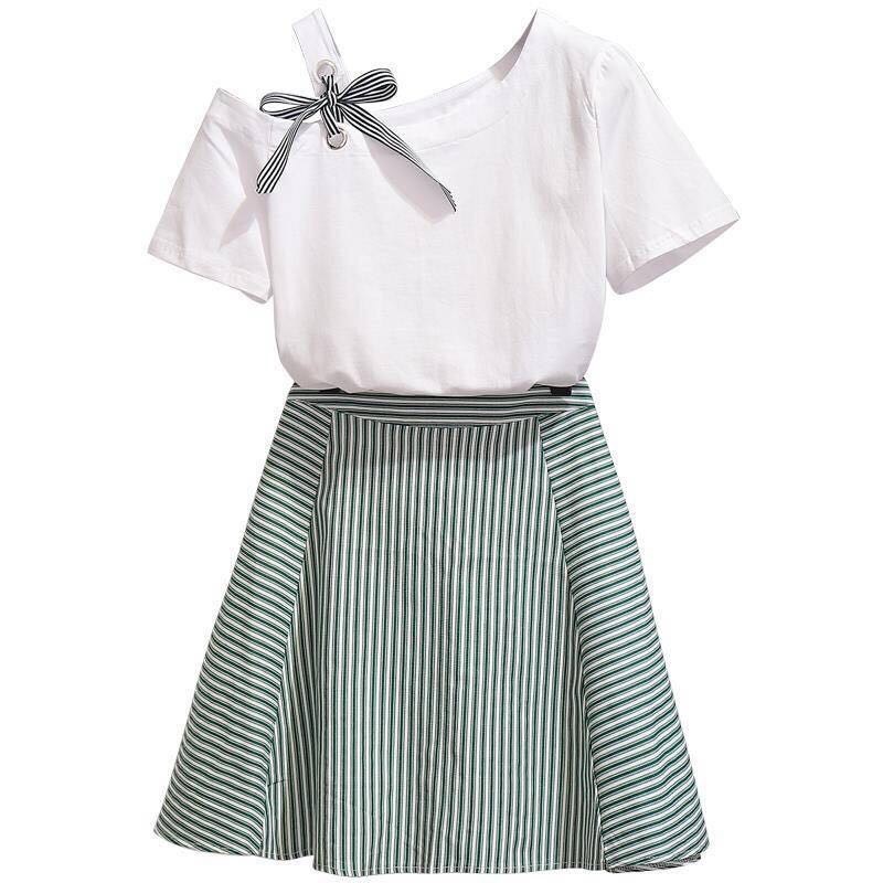 Tshirt Dress Women Suits Skirt